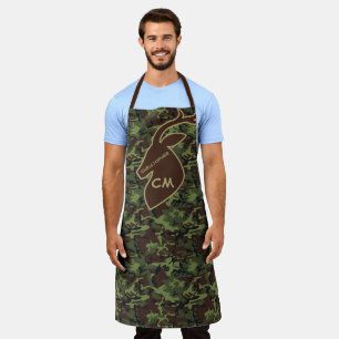 Delantal Camuflaje del Deer Buck Agregar nombre iniciales B