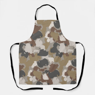 Delantal Camuflaje Militar Tonos de Tierra Marrón