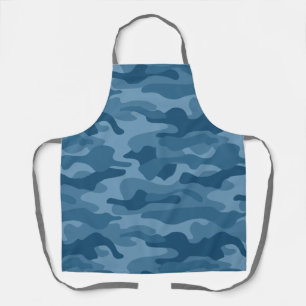 Delantal Camuflaje Monocolor Azul Acero