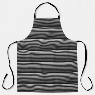 Delantal Camuflaje negro y gris con rayas de línea texturiz