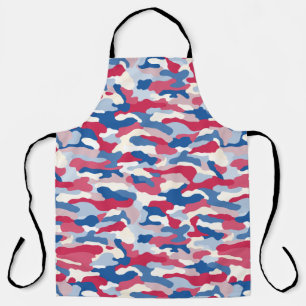 Delantal Camuflaje rojo blanco y azul