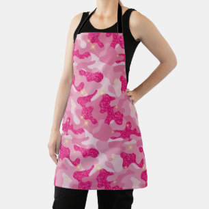 Delantal Camuflaje Rosa Brillante Chic para Amantes del Cam