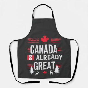 Delantal Canadá ya es grande Anti MAGA Anti Trump