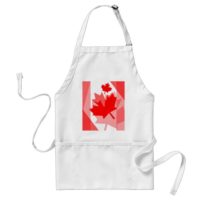 Delantal Canadiense de estilo con capas de hojas de arce ro (Frente)