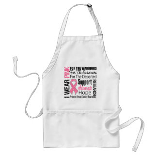 Delantal Cáncer de mama Yo uso TRIBUTO Cinta Rosa