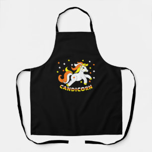 Delantal Candicorn Cute Unicorn Halloween Candy Corn Funny