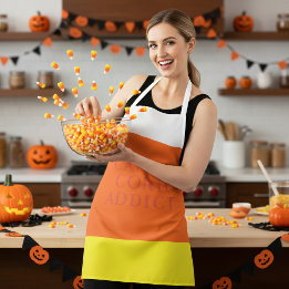 Delantal Candy Corn Addict Funny Halloween Apron