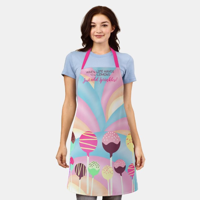 Delantal Candy haciendo pastelitos dulces personalizados (Gastado)