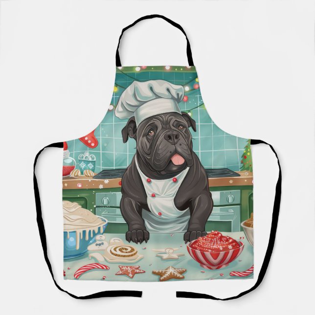 Delantal Cane Corso Repostería Navideña: Navidad Festiva (Anverso)