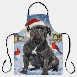Delantal Cane Corso Winter Navidades Wonderland Alegría