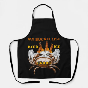 Delantal Cangrejo Boil Gift Seafood Bucket List Beer Ice Cr