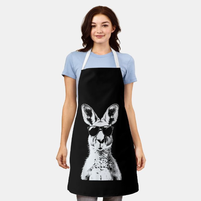 Delantal Canguro llevando gafas de sol Gracioso Animal Aust (Gastado)