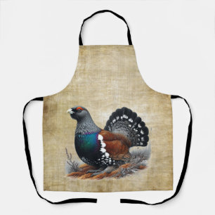Delantal Capercaillie escocesa sobre Heather Pen y Apron de
