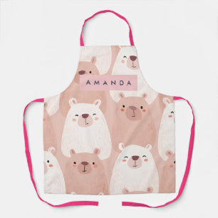 Delantal Capibara Adorable Pastel Personalizado