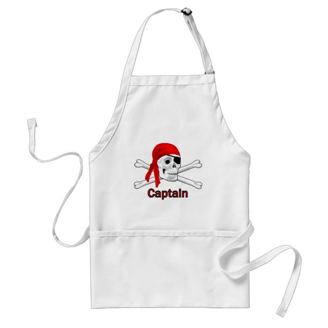 Delantal Capitán Pirata Skull y Apron de Huesos (Frente)