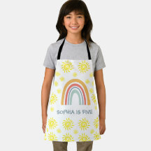 Caprichoso Boho Arcoíris y Sol Cumpleaños 5 Niño