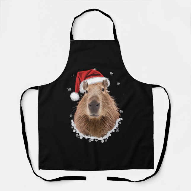 Delantal Capybara Divertida Navidad  (Anverso)