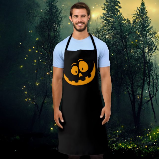 Delantal Cara de calabaza, Apron Halloween simple y elegant (Subido por el creador)