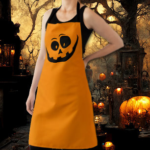 Delantal Cara de calabaza, Apron Halloween simple y elegant