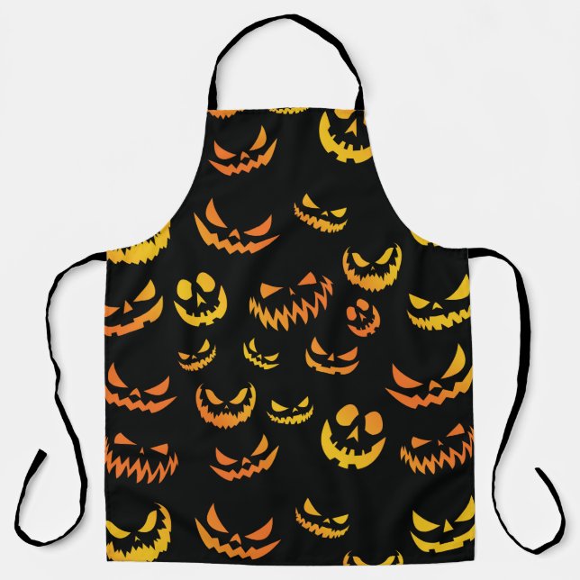 Delantal Cara de calabaza de Jack O Lantern (Anverso)