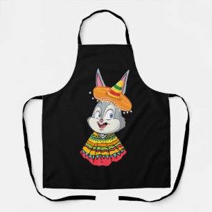 Delantal Cara de conejo con Gorra de Sombrero Cinco De Mayo
