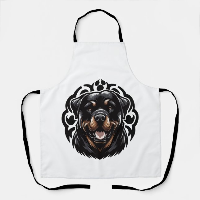 Delantal Cara de perro Rottweiler (Anverso)