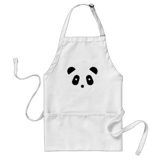 Delantal Cara linda de la panda del ~ de Kawaii