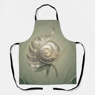 Delantal Caracol en espiral de plata Art Nouveau