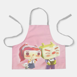 Delantal Caracteres caprichosos con gato