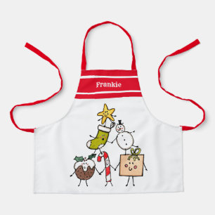 Delantal Caracteres de Navidades personalizados
