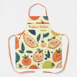 Delantal Caracteres Kawaii de fruta dulce y juguetón