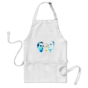 Delantal Caras geniales (tres) amigos, diseño minimalista