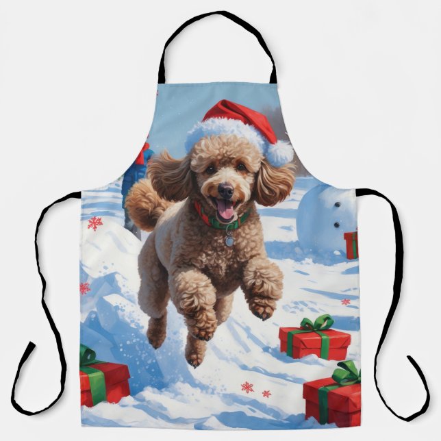 Delantal Carbono en Nieve con Gorra de Navidades (Anverso)