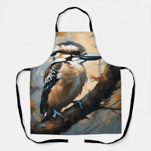 Delantal Carcajada encantadora: Kookaburra en pintura al ac
