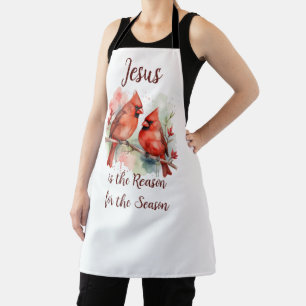 Delantal Cardenal Rojo de Navidad Jesús Razón de la Tempora