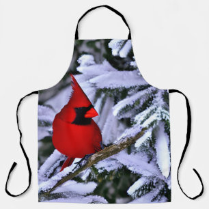 Delantal Cardenal rojo invernal