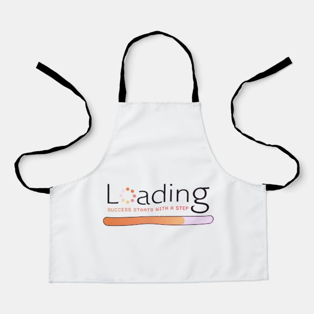 Delantal Carga - El éxito comienza con un paso (Anverso)