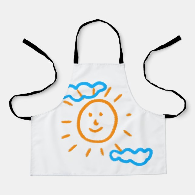 Delantal Cargar los dibujos de los niños convierte los dibu (Anverso)