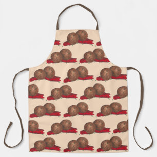 Delantal Carne de albóndigas de comida italiana Bolas de ca