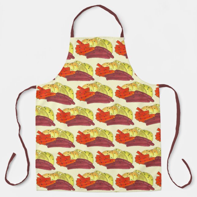 Delantal Carne de maíz y patatas de garbanzos hervidas con  (Anverso)