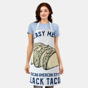 Delantal Carne grata estilo afroamericano tacos negros