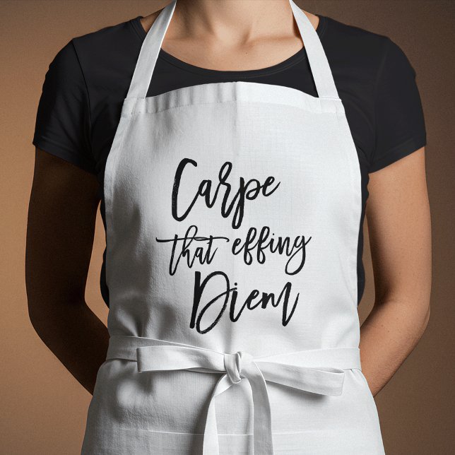Delantal Carpe Aquel Effing Diem Hand Lettered Cote (Subido por el creador)