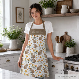 Delantal Carpincho Floral Personalizado