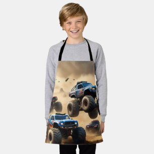 Delantal Carreras De Camiones Monstruos En El Desierto,