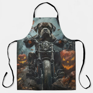 Delantal Carretera de Cane Corso en motocicleta Halloween S