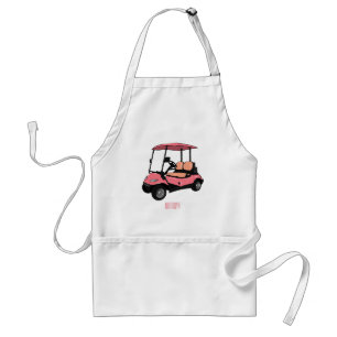 Delantal Carro de golf / ilustracion personalizado de coche