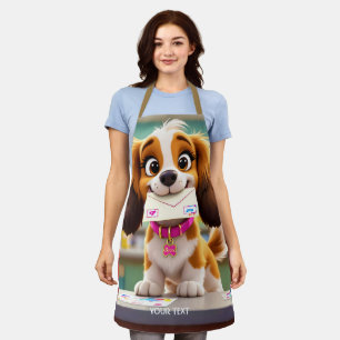 Delantal Carta de Fantasy Cute Dog Post