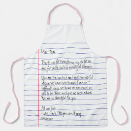 Delantal Carta escrita a mano moderna sobre papel en línea 