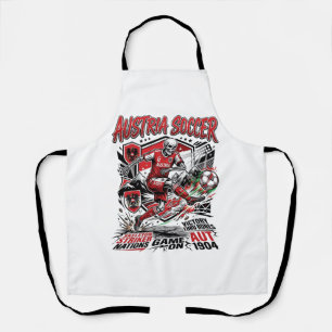 Delantal Cartel de Esqueleto de Fútbol de Austria Estilo