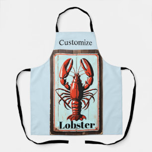 Delantal Cartel de langosta vintage Thunder_Cove